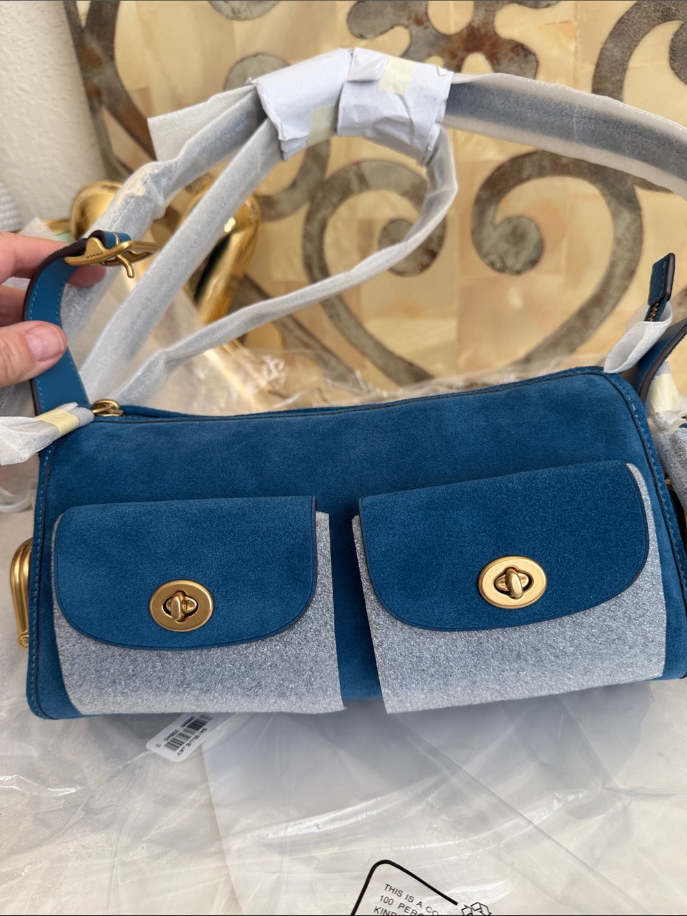Coach Bluejay Turnlock Haversack Bag 27 - Picture 10 of 14